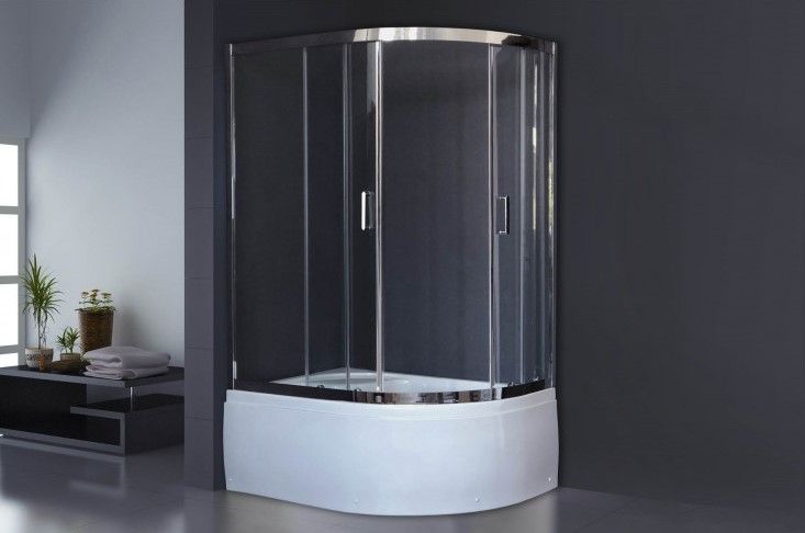 Душевой уголок Royal Bath BK 120x80см левый хром RB8120BK-T-CH-L