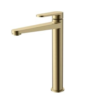 Смеситель для раковины AQUAme Novara AQM6914BG золото брашированное