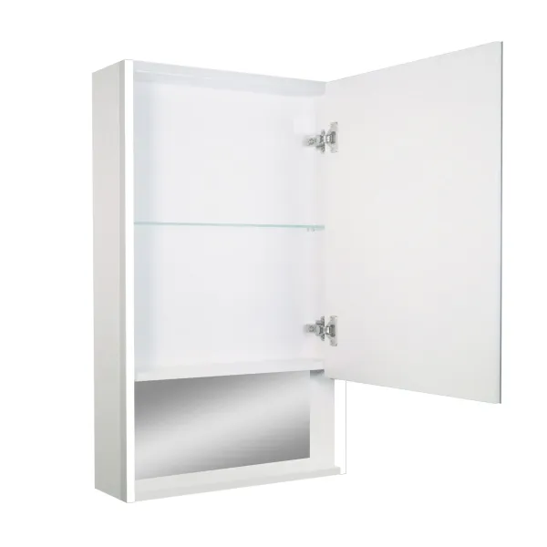 Зеркало-шкаф Reflexion Box White 50 RF2420WH с подсветкой 50х80