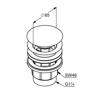 Донный клапан для раковины Kludi 10426N5-00 с функцией push-open никель брашированный