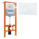 Инсталляция для подвесного унитаза BelBagno BB001-120/BB014-SR-BIANCO с клавишей смыва белый