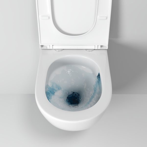 Унитаз подвесной Grossman Торнадо GR-4455SQ безободковый белый с крышкой-сиденьем Soft-Close