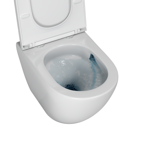 Унитаз подвесной Grossman Торнадо GR-4455SQ безободковый белый с крышкой-сиденьем Soft-Close