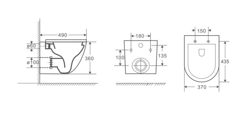 Унитаз подвесной Grossman Торнадо GR-4455SQ безободковый белый с крышкой-сиденьем Soft-Close