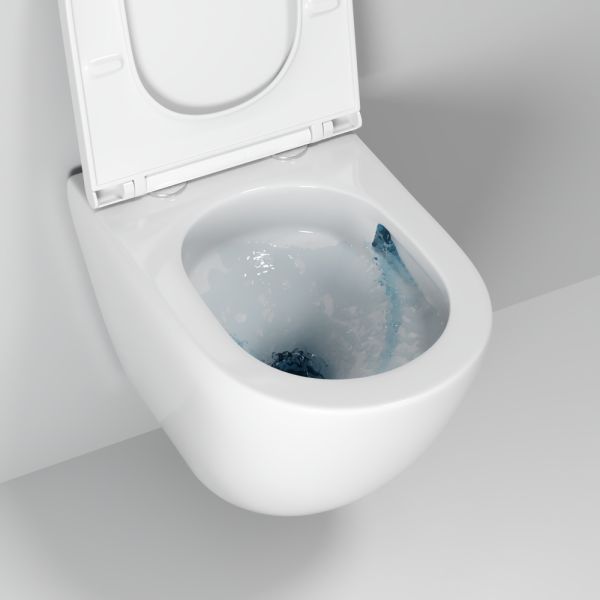 Унитаз подвесной Grossman Торнадо GR-4455SQ безободковый белый с крышкой-сиденьем Soft-Close