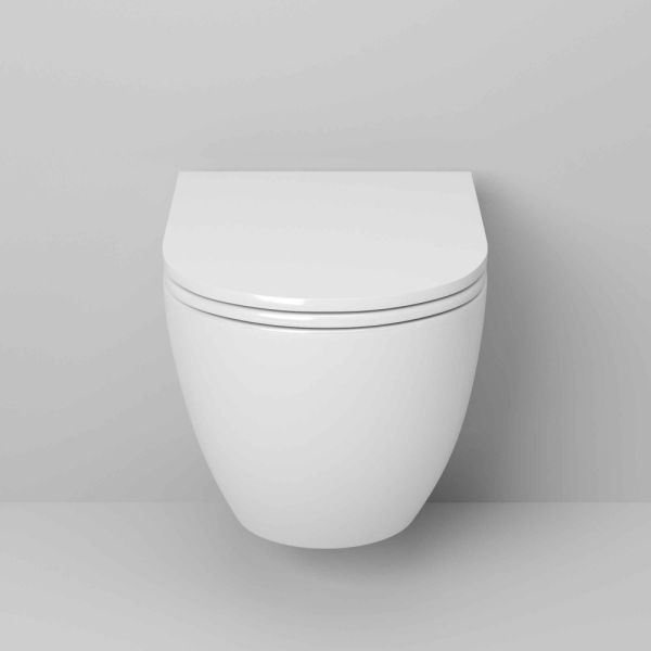 Унитаз подвесной Grossman Торнадо GR-4455SQ безободковый белый с крышкой-сиденьем Soft-Close