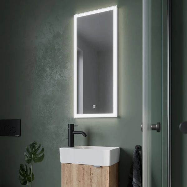 Зеркало с подсветкой Sancos Polo PL35 35см с сенсорным выключателем