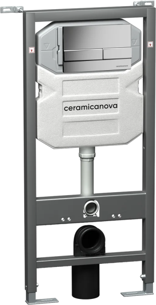Инсталляция для унитаза Ceramica Nova Envision CN1002M с кнопкой смыва Flat хром матовый Инсталляция для унитаза Ceramica Nova Envision CN1002M с кнопкой смыва Flat хром матовый