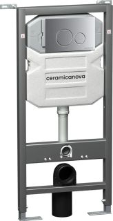 Инсталляция для унитаза Ceramica Nova Envision CN1001M с кнопкой смыва Round хром матовый Инсталляция для унитаза Ceramica Nova Envision CN1001M с кнопкой смыва Round хром матовый