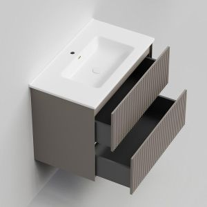 Тумба под раковину La Fenice Terra FNC-01-TER-C-80-2 бежевая матовая 80 см