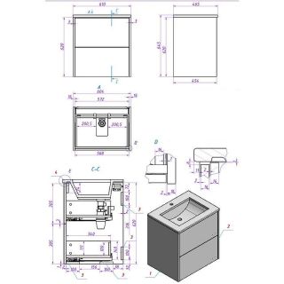 Тумба под раковину La Fenice Simpla FNC-01-SIM-G-60-2 Серо-зеленая 60 см Тумба под раковину La Fenice Simpla FNC-01-SIM-G-60-2 Серо-зеленая 60 см