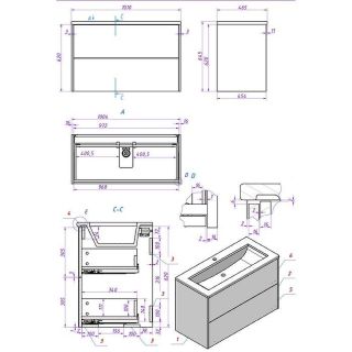 Тумба под раковину La Fenice Simpla FNC-01-SIM-BG-100-2 Синяя матовая 100 см Тумба под раковину La Fenice Simpla FNC-01-SIM-BG-100-2 Синяя матовая 100 см