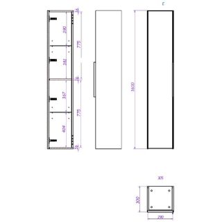 Шкаф-пенал La Fenice Simpla FNC-05-SIM-B-30 подвесной Белый матовый 30 см Шкаф-пенал La Fenice Simpla FNC-05-SIM-B-30 подвесной Белый матовый 30 см