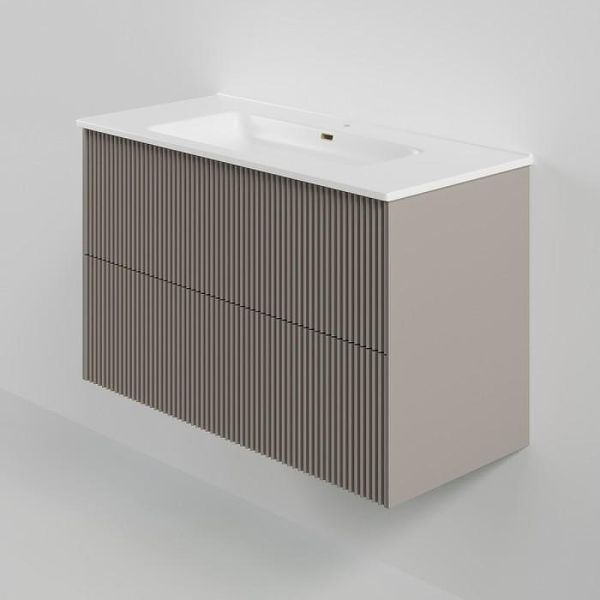 Тумба под раковину La Fenice Terra FNC-01-TER-C-100-2 бежевая матовая 100 см