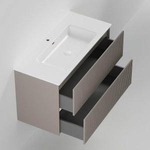 Тумба под раковину La Fenice Terra FNC-01-TER-C-100-2 бежевая матовая 100 см