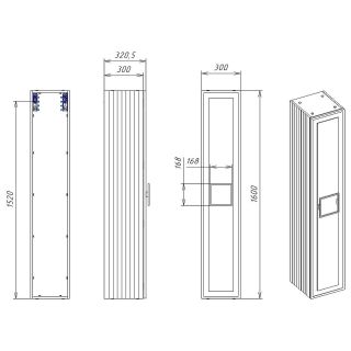 Шкаф-пенал La Fenice Cubo FNC-05-CUB-C-30 подвесной Бежевый матовый 30 см Шкаф-пенал La Fenice Cubo FNC-05-CUB-C-30 подвесной Бежевый матовый 30 см