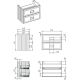 Тумба под раковину La Fenice Cubo FNC-01-CUB-C-80-2 бежевая 80 см