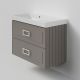 Тумба под раковину La Fenice Cubo FNC-01-CUB-C-90-2 Бежевая матовая 90 см
