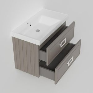 Тумба под раковину La Fenice Cubo FNC-01-CUB-C-90-2 Бежевая матовая 90 см