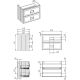 Тумба под раковину La Fenice Cubo FNC-01-CUB-C-90-2 Бежевая матовая 90 см