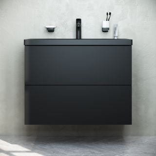 Тумба под раковину Am.Pm Gem 75см чёрный матовый M90FHX07522BM