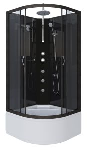 Душевая кабина Niagara NG-6508-14BKTG с гидромассажем 90x90см чёрный/тонированное
