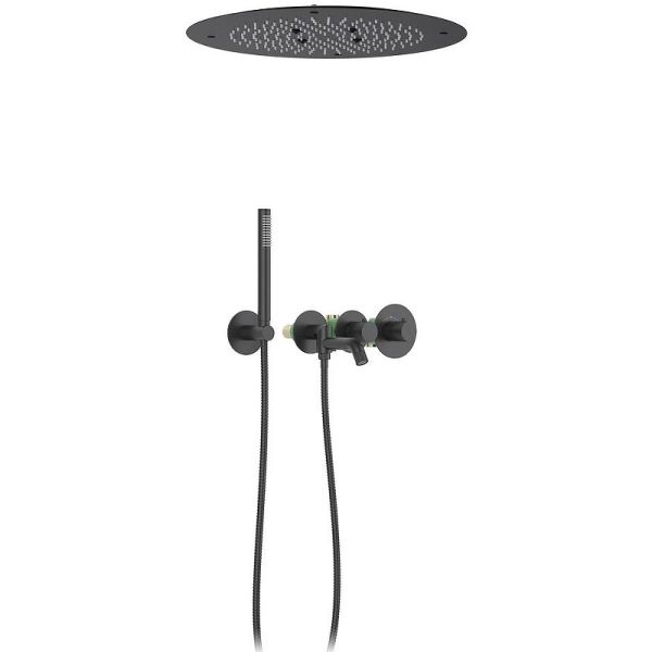 Душевой комплект Timo Saona SX-2358/03SM с термостатом чёрный матовый