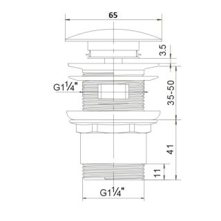 Донный клапан Orange X1-004w универсальный белый Донный клапан Orange X1-004w универсальный белый