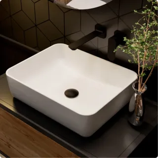 Смеситель для раковины AQUAme Monza AQM6315MB чёрный матовый