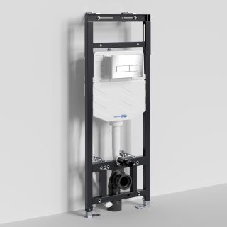 Система инсталляции для унитазов WasserKRAFT Alme 15TLT.010.ME.CH03 с кнопкой смыва