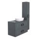 Тумба под раковину La Fenice Cubo TWIN  FNC-01-CUB-G-90-2 87.6 см