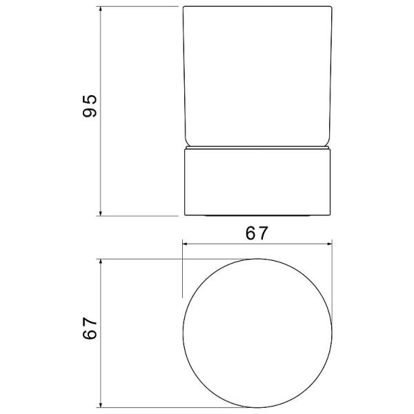 Стакан Timo Saona 13231/18 чёрное золото