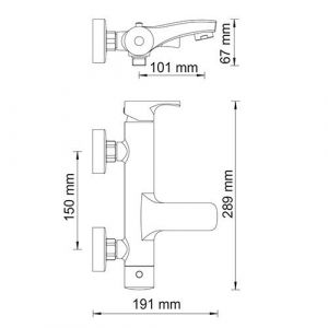 Wasserkraft Berkel 4801 Смеситель для ванны с коротким изливом