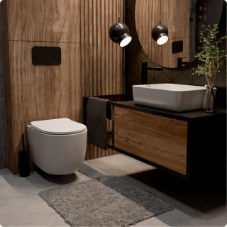 Смеситель для раковины AQUAme Parma AQM6614MB чёрный матовый