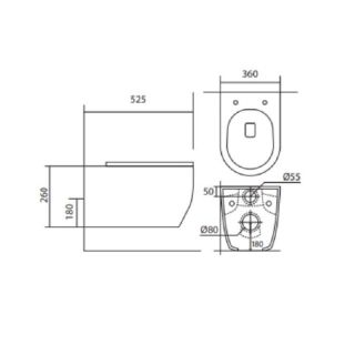 Подвесной унитаз Aquatek Европа AQ1106L-00 с тонким сиденьем soft close белый Подвесной унитаз Aquatek Европа AQ1106L-00 с тонким сиденьем soft close белый