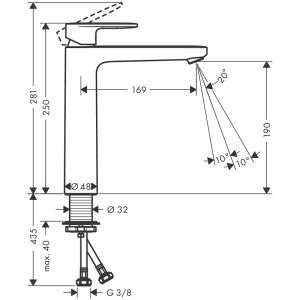 Смеситель для раковины Hansgrohe Vernis Blend 71582000