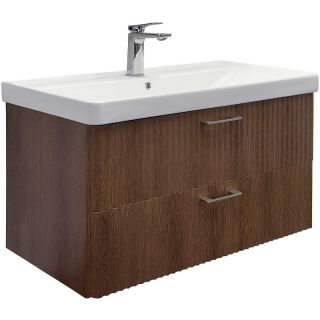Тумба с раковиной Comforty Ангара 90 00-00021037 подвесная Дуб темно-коричневый Тумба с раковиной Comforty Ангара 90 00-00021037 подвесная Дуб темно-коричневый