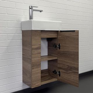Тумба с раковиной Comforty Асти 40 00-00015420 подвесная Дуб темно-коричневый Тумба с раковиной Comforty Асти 40 00-00015420 подвесная Дуб темно-коричневый
