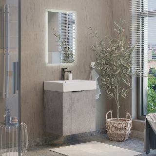 Тумба с раковиной Comforty Асти 60 00-00019191 Бетон светлый Тумба с раковиной Comforty Асти 60 00-00019191 Бетон светлый