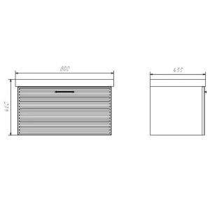 Тумба с раковиной Comforty Касабланка 00-00019529 80 см Серый шелк