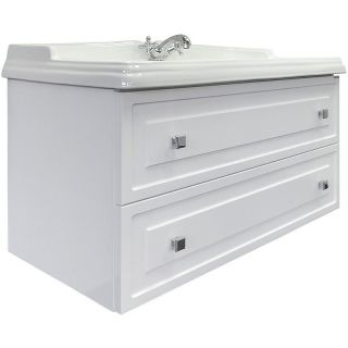 Тумба с раковиной Comforty Феррара 00-00020308 100 см Белый глянец Тумба с раковиной Comforty Феррара 00-00020308 100 см Белый глянец