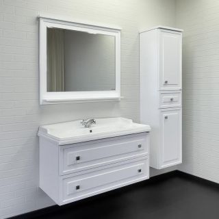 Тумба с раковиной Comforty Феррара 00-00020308 100 см Белый глянец Тумба с раковиной Comforty Феррара 00-00020308 100 см Белый глянец