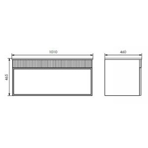 Тумба с раковиной Comforty Мадрид 00-00017880 101 см Серый шелк