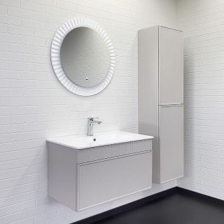 Тумба с раковиной Comforty Мадрид 00-00018685 81 см Серый шелк Тумба с раковиной Comforty Мадрид 00-00018685 81 см Серый шелк