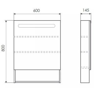 Зеркало-шкаф Comforty Никосия  00-00014145 60 см белый
