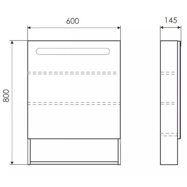 Зеркало-шкаф Comforty Никосия  00-00014145 60 см белый