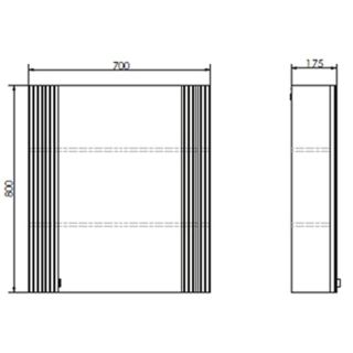 Зеркало-шкаф Comforty Лима 00-00006135 70 см Белый матовый Зеркало-шкаф Comforty Лима 00-00006135 70 см Белый матовый