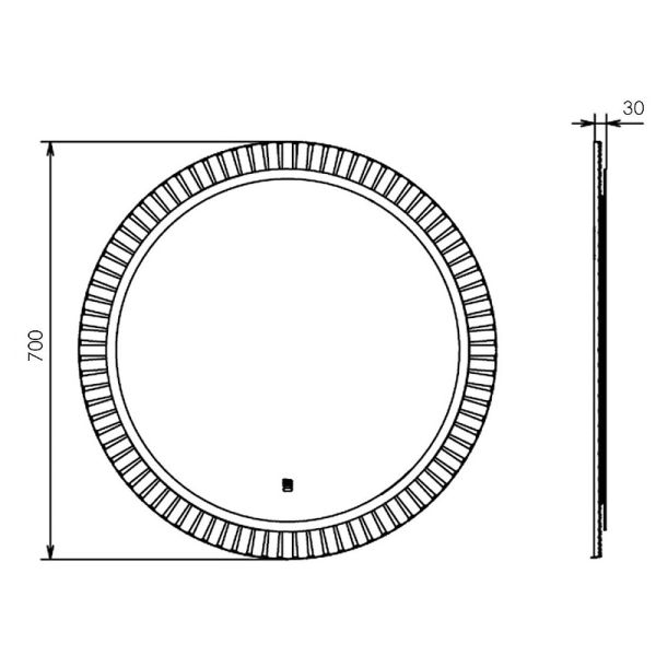 Зеркало  Comforty  00-00014158 70 см