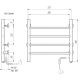 Полотенцесушитель электрический Domoterm Классик DMT 109-4 50x50 EK R хром
