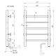 Полотенцесушитель электрический Domoterm Классик DMT 109-5 40x60 EK R хром